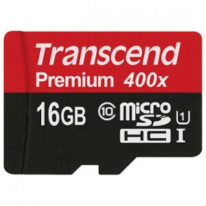 Transcend 16 Gb Microsdhc Klasse 10 Uhs-I 400x Hukommelseskort