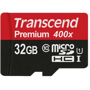 Transcend 32 Gb Microsdhc Klasse 10 Uhs-I 400x Hukommelseskort