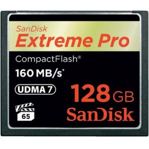 SanDisk 128 Gb Extreme Pro Compact Flash (Cf) Hukommelseskort