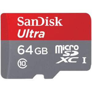 SanDisk Micro SDHC Ultra 64 Go UHS-I Card avec adaptateur SD - Neuf