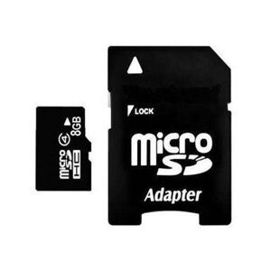 Carte Micro SD 8 Go + Adaptateur Carte SD Classe 10 Smartphone Extension Memoire YONIS - Neuf