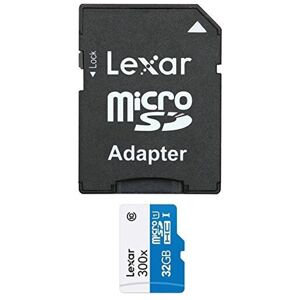 Lexar LSDMI32GBB1EU300A Carte memoire Micro SDHC UHS-I 300 x 45 Mo-s avec Adaptateur SD 32 Go - Neuf