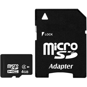 Carte Memoire Micro Sdhc 4 Go Classe 4 Universelle Appareil Photo + Adaptateur YONIS - Neuf