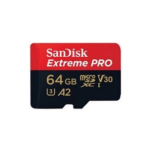 Sandisk Extreme Pro - Carte mémoire flash - 64 Go - A2 / Video Class V30 / UHS-I U3 / Class10 - microSDXC UHS-I - Publicité