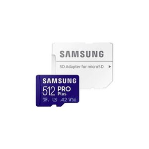 Samsung PRO Plus MB-MD512KA - Carte mémoire flash (adaptateur microSDXC vers SD inclus(e)) - 512 Go - A2 / Video Class V30 / UHS-I U3 / Class10 - microSDXC - Publicité