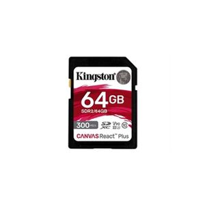 Kingston Canvas React Plus - Carte mémoire flash - 64 Go - Video Class V90 / UHS-II U3 / Class10 - SDXC UHS-II - Publicité