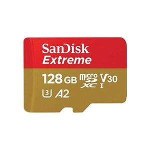 Sandisk Extreme - Carte mémoire flash (adaptateur microSDXC vers SD inclus(e)) - 128 Go - A2 / Video Class V30 / UHS-I U3 / Class10 - microSDXC UHS-I - Publicité