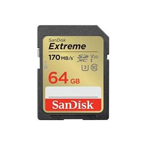 Sandisk Extreme - Carte mémoire flash - 64 Go - Video Class V30 / UHS-I U3 / Class10 - SDXC UHS-I - Publicité