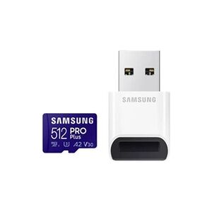 Samsung PRO Plus MB-MD512KB - Carte mémoire flash (adaptateur microSDXC vers SD inclus(e)) - 512 Go - A2 / Video Class V30 / UHS-I U3 / Class10 - microSDXC - Publicité