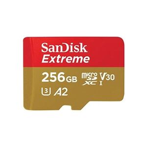 Sandisk Extreme - Carte mémoire flash (adaptateur microSDXC vers SD inclus(e)) - 256 Go - A2 / Video Class V30 / UHS-I U3 / Class10 - microSDXC UHS-I - Publicité