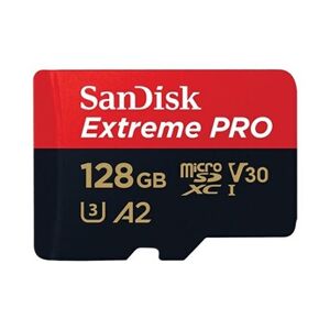 Sandisk Extreme Pro - Carte mémoire flash (adaptateur microSDXC vers SD inclus(e)) - 128 Go - A2 / Video Class V30 / UHS-I U3 / Class10 - microSDXC UHS-I - Publicité