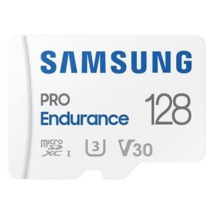 Samsung PRO Endurance MB-MJ128KA - Carte mémoire flash (adaptateur microSDXC vers SD inclus(e)) - 128 Go - Video Class V30 / UHS-I U3 / Class10 - microSDXC - Publicité