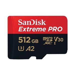 Sandisk Extreme Pro - Carte mémoire flash (adaptateur microSDXC vers SD inclus(e)) - 512 Go - A2 / Video Class V30 / UHS-I U3 / Class10 - microSDXC UHS-I - Publicité
