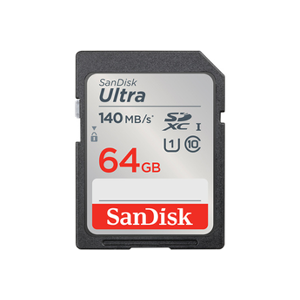 Sandisk Carte Ultra 64GB SDXC Memory Card 140MB/s - Publicité