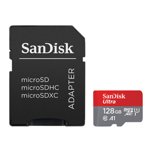 Sandisk Carte Ultra microSDXC 128GB + SD Adapter 140MB/s  A1 Class 10 UHS-I - Publicité