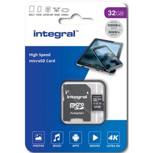 INTEGRAL Micro SD 32GB Classe 10 UHS-I V30 A1 R180 MB/s - Publicité