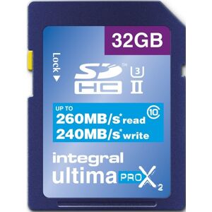 INTEGRAL Carte SDHC Ultima ProX 32GB V90 (280/240MB/s) (Class 10)