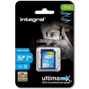 INTEGRAL Carte SD 1TB Classe 10 UHS-II V 60 R260/W150 MB/s