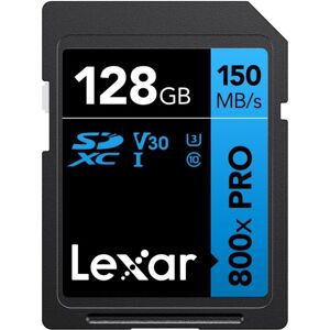 Lexar Carte SDXC PRO 128GB UHS-1 V30 Serie Blue (800x)