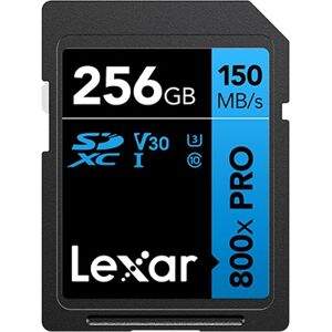 Lexar Carte SDXC PRO 256GB UHS-1 V30 Serie Blue (800x)