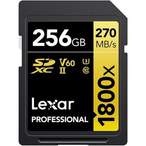 Lexar Carte SDXC 256GB Professional UHS-II (1800x) V60 Gold