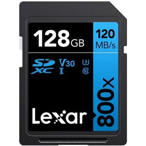 Lexar Carte SDXC 128GB UHS-I V30 Serie Blue (800x)