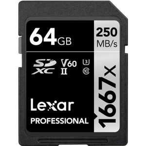Lexar Carte SDXC 64GB Professional UHS-II (1667x)