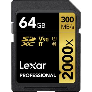 Lexar Carte SDXC 64GB Professional UHS-II (2000x) V2