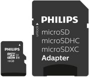 Philips Micro SDHC memory card class 10 including SD adapter - 16GB