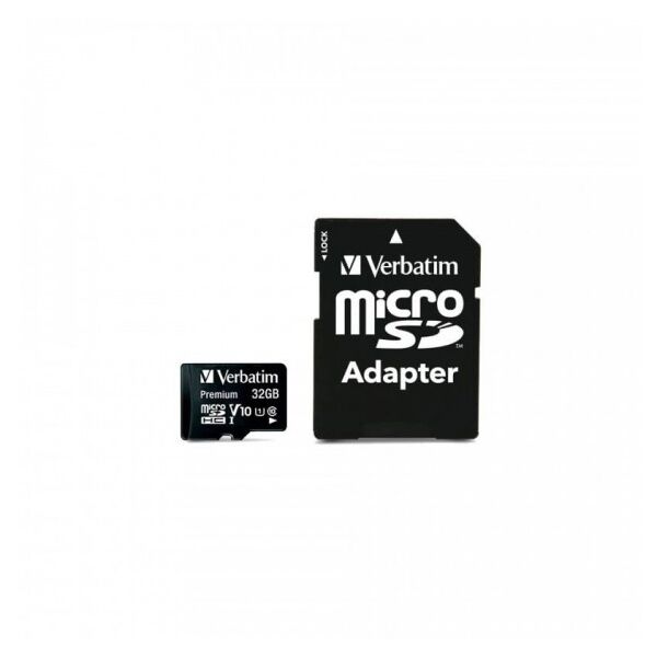 flash memory card verbatim micro sdhc - classe 10 con adattatore 32 gb 44083