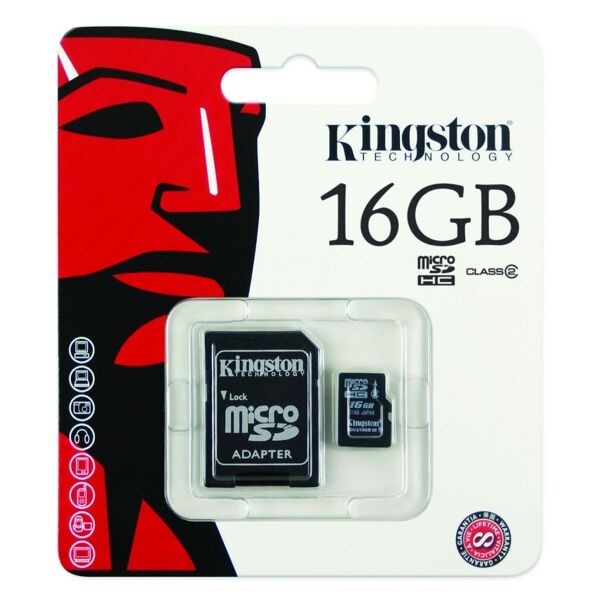 kingstone micro sd 16gb 10-black one size