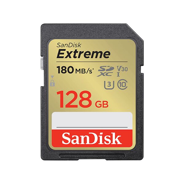 sandisk scheda di memoria  extreme v30 u3 128gb