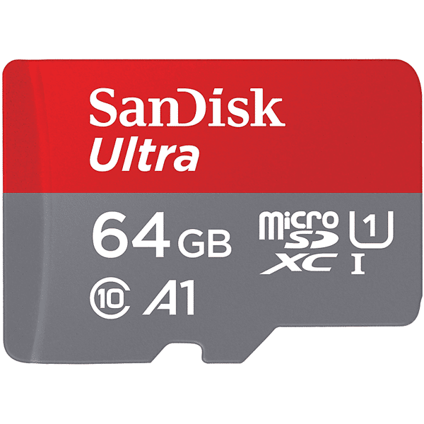 sandisk scheda di memoria  ultra a1 64gb + adatt