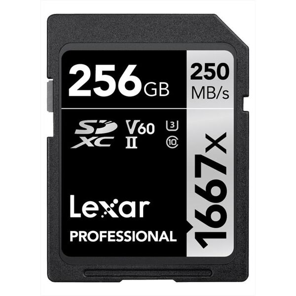 lexar sdxc pro 1667x 256 gb-black