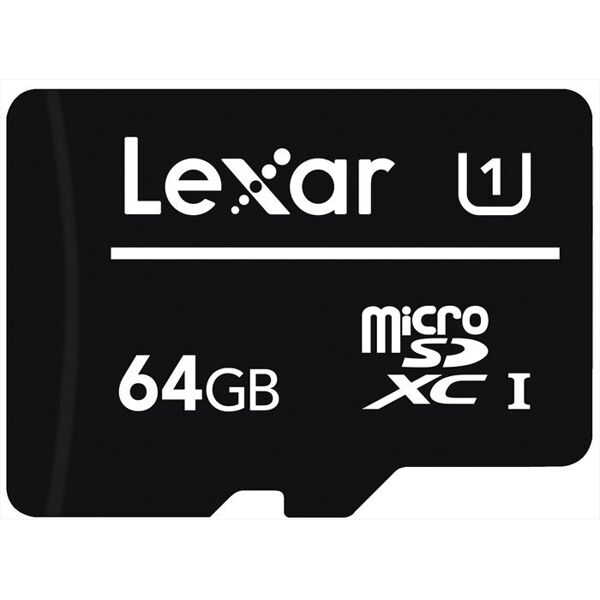 lexar 64gb microsdxc cl 10 no adapter-black