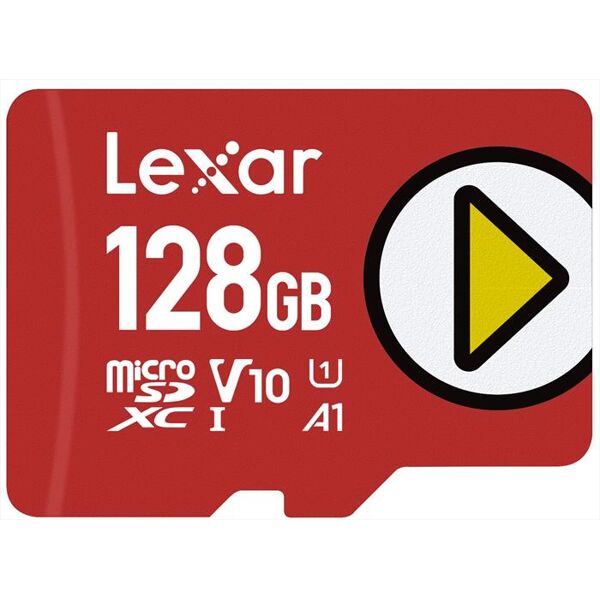 lexar 128gb play microsdx uhs-i-red