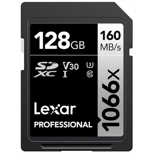 lexar 128gb pro 1066x sdxc uhs-i v30-black