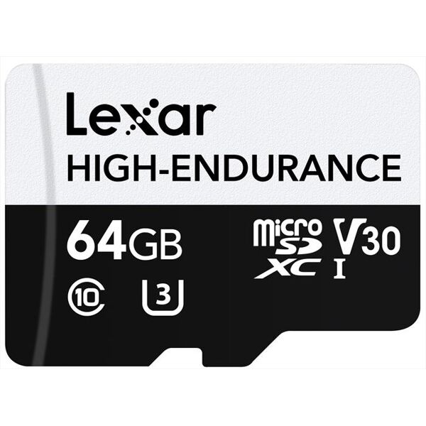 lexar microsdhc high end. 64gb-black/white