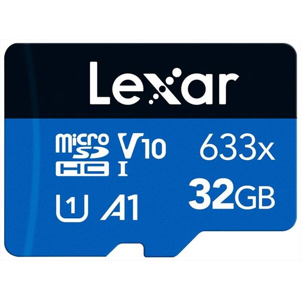 lexar microsdhc 633x 32gb no adat-black/blue