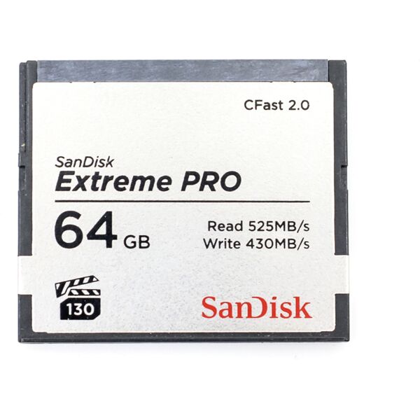 sandisk extreme pro 64gb 525mb/s cfast 2.0 card (condition: excellent)