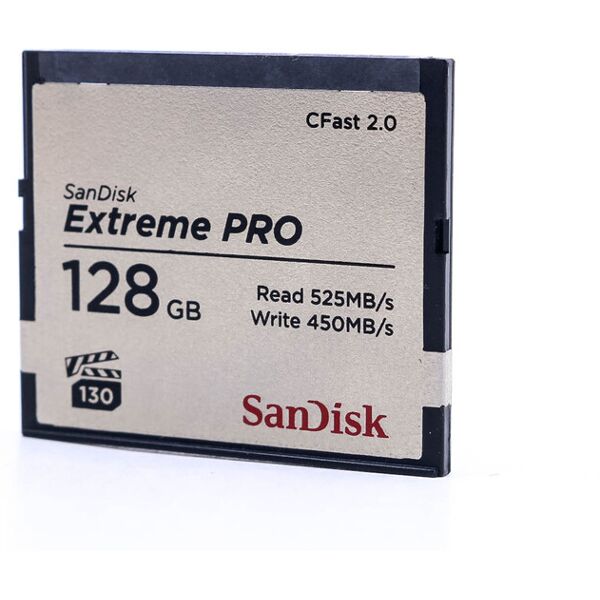 sandisk 128gb extreme pro 525mb/s cfast 2.0 card (condition: excellent)