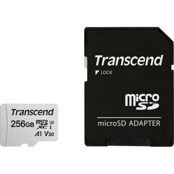 transcend ts256gusd300s-a scheda di memoria 256 gb microsdxc classe 10 uhs-i - 300s ts256gusd300s-a