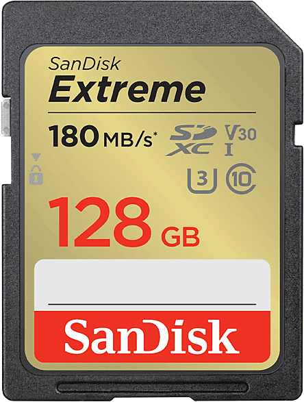 SanDisk SCHEDA DI MEMORIA  Extreme V30 U3 128GB