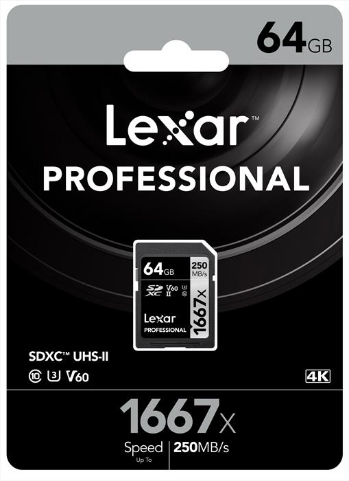 Lexar Sdxc Pro 1667x 64 Gb-black