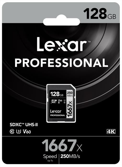 Lexar Sdxc Pro 1667x 128 Gb-black