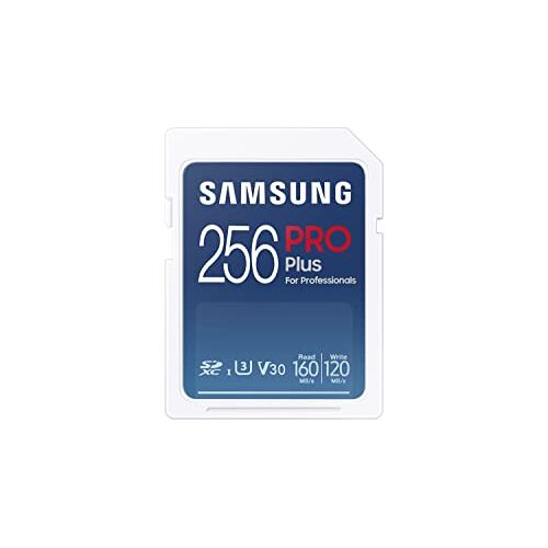 Samsung PRO Plus SD-geheugenkaart, 256GB SD Kaart SDXC UHS-I U3 160MB/s Full HD & 4K UHD geheugenkaart, MB-SD256K/EU