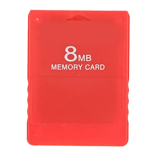 ciciglow Snelle Geheugenkaart 8 MB, FMCB1.966 Draagbare Geheugenkaart voor PS2 Externe Geheugenkaart Plug-in en Speel Efficiënte Gaming-geheugenkaart(rood)