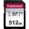 Transcend Premium 300S SDXC-kaart 512 GB Class 10, UHS-I, UHS-Class 3, v30 Video Speed Class