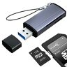 IVSHOWCO USB 3.0 SD-kaartlezer adapter,  draagbare USB 3.0 naar Micro sd geheugenkaart Picture Viewer, Trail Camera kaartlezer Compatibel met SDXC, SDHC, MMC, Micro SDXC, Micro SDHC-kaart en UHS-I-kaart