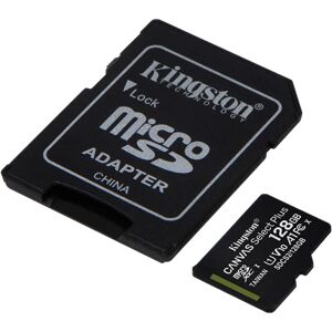 Kingston Canvas Select Plus Microsdxc, 128gb, Class 10 Uhs-I, Incl. Adapter, Black